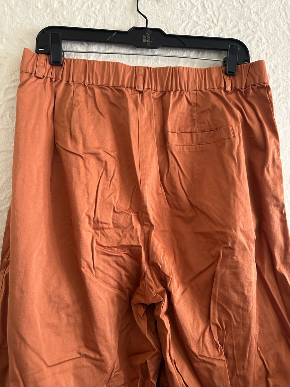 Anthropologie Maeve Curve Barrel Pants Poplin Terracotta Orange Medium - Picture 10 of 13